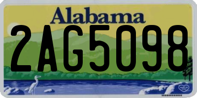 AL license plate 2AG5098