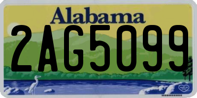 AL license plate 2AG5099