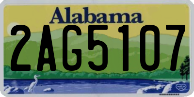 AL license plate 2AG5107