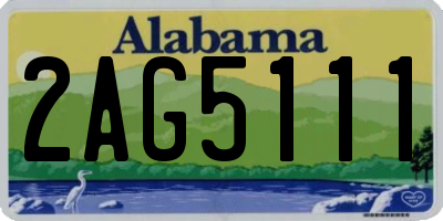 AL license plate 2AG5111