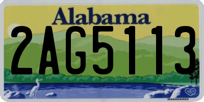 AL license plate 2AG5113