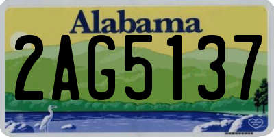 AL license plate 2AG5137