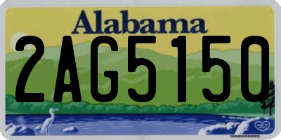 AL license plate 2AG5150