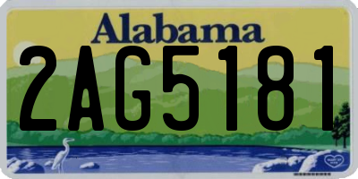 AL license plate 2AG5181