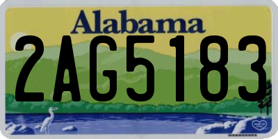 AL license plate 2AG5183