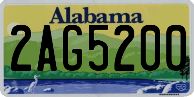 AL license plate 2AG5200