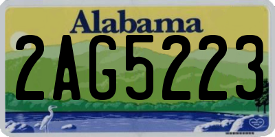 AL license plate 2AG5223