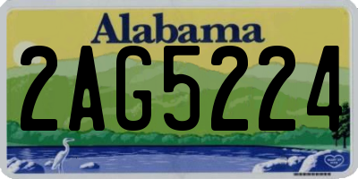 AL license plate 2AG5224