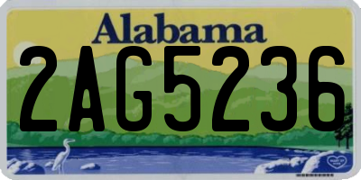 AL license plate 2AG5236