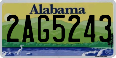 AL license plate 2AG5243
