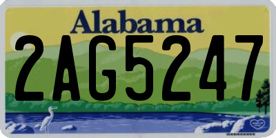 AL license plate 2AG5247