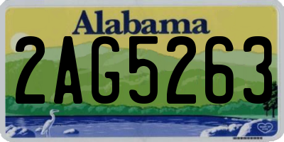 AL license plate 2AG5263