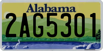AL license plate 2AG5301