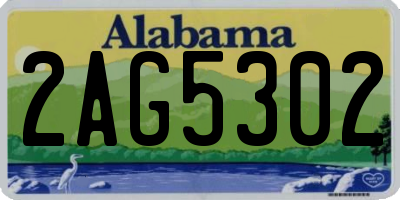 AL license plate 2AG5302