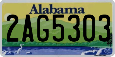 AL license plate 2AG5303