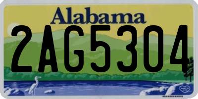 AL license plate 2AG5304