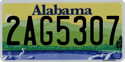 AL license plate 2AG5307
