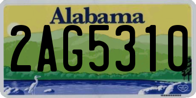 AL license plate 2AG5310