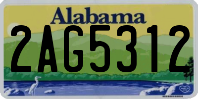 AL license plate 2AG5312