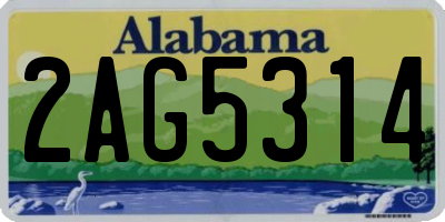 AL license plate 2AG5314