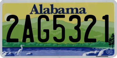 AL license plate 2AG5321