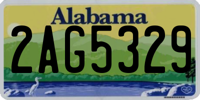 AL license plate 2AG5329