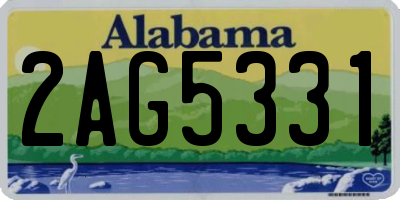 AL license plate 2AG5331