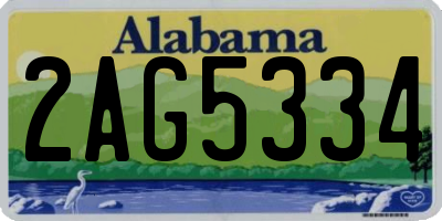 AL license plate 2AG5334