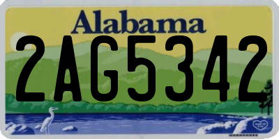 AL license plate 2AG5342