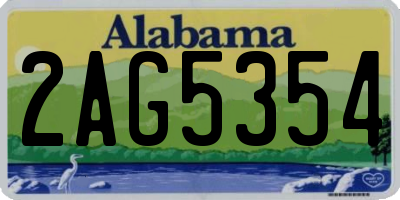 AL license plate 2AG5354