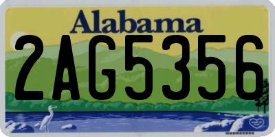 AL license plate 2AG5356