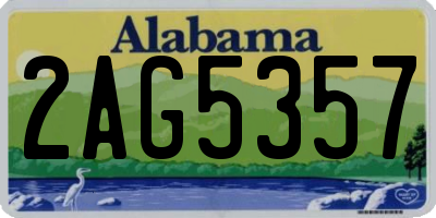 AL license plate 2AG5357