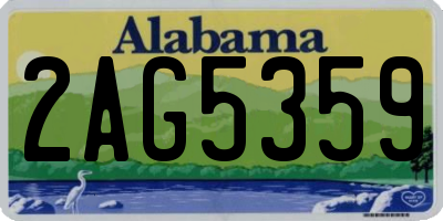 AL license plate 2AG5359