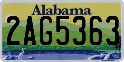 AL license plate 2AG5363