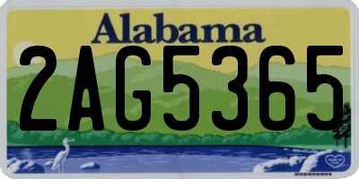 AL license plate 2AG5365