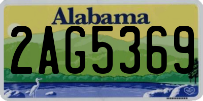 AL license plate 2AG5369