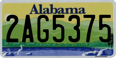 AL license plate 2AG5375