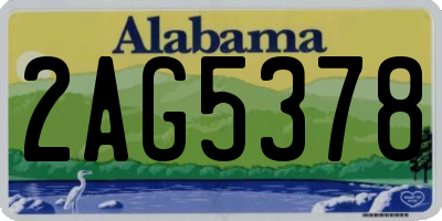 AL license plate 2AG5378