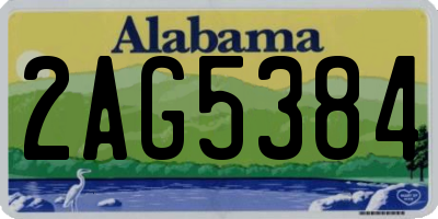 AL license plate 2AG5384