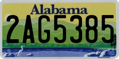 AL license plate 2AG5385