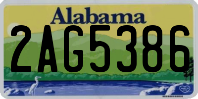 AL license plate 2AG5386