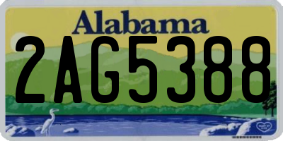 AL license plate 2AG5388