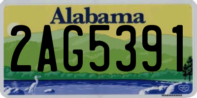 AL license plate 2AG5391