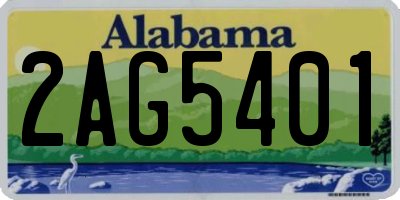 AL license plate 2AG5401