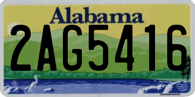 AL license plate 2AG5416