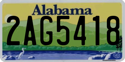 AL license plate 2AG5418
