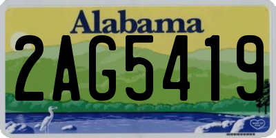 AL license plate 2AG5419