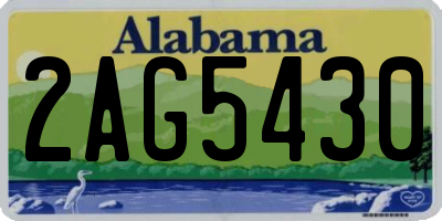 AL license plate 2AG5430