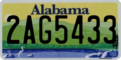 AL license plate 2AG5433