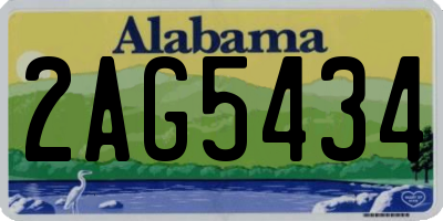 AL license plate 2AG5434